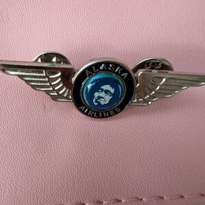 Alaska Airlines Silver Wing Pin